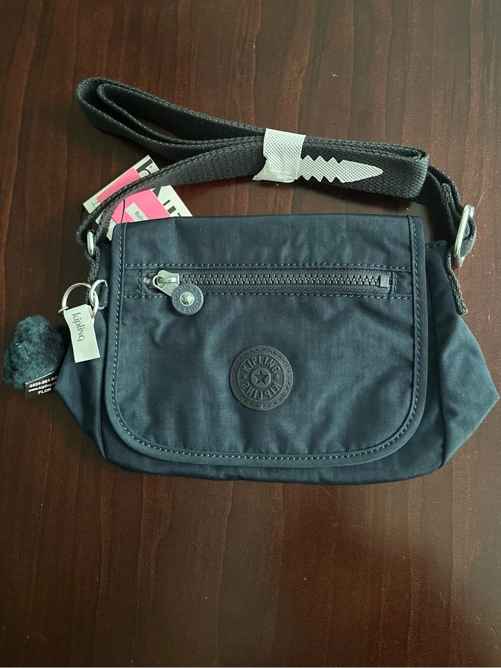 Kipling Dark Navy Crossbody with Front Zip Pocket ~ NWT